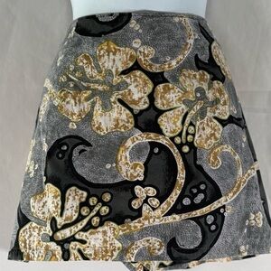 70’s Vintage ‘Island Magic’ Black and Gold Mini Skorts